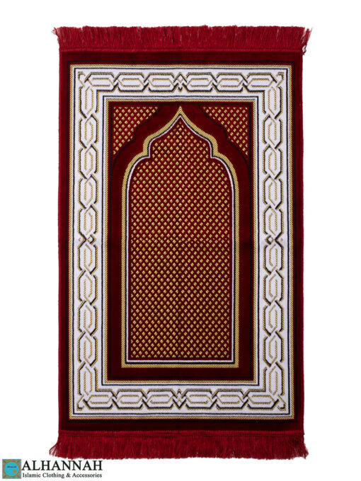 Geometric Turkish Prayer Rug - Red ii1564