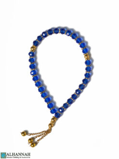 Royal Blue Crystal Tasbih – 33 beads ii1594