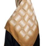 Checkered Square Gauze Hijab – Butterscotch hi2645