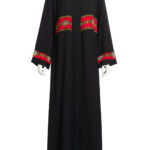 Ethnic Tapestry-Embroidered Abaya ab837