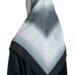 Speckled Square Georgette Hijab – Gray hi2639