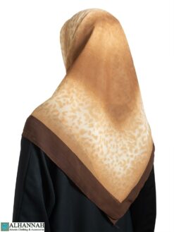 Spotted Square Georgette Hijab – Brown hi2647