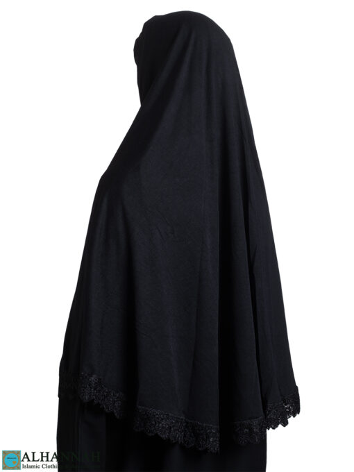 black khimar Length Amira Hijab - hi2649