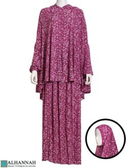 2 Piece Prayer Outfit - Pink Paisley Print - ps629