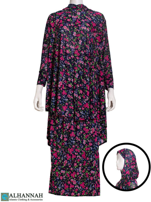2 Piece Prayer Outfit - Rose Bud Print - ps632