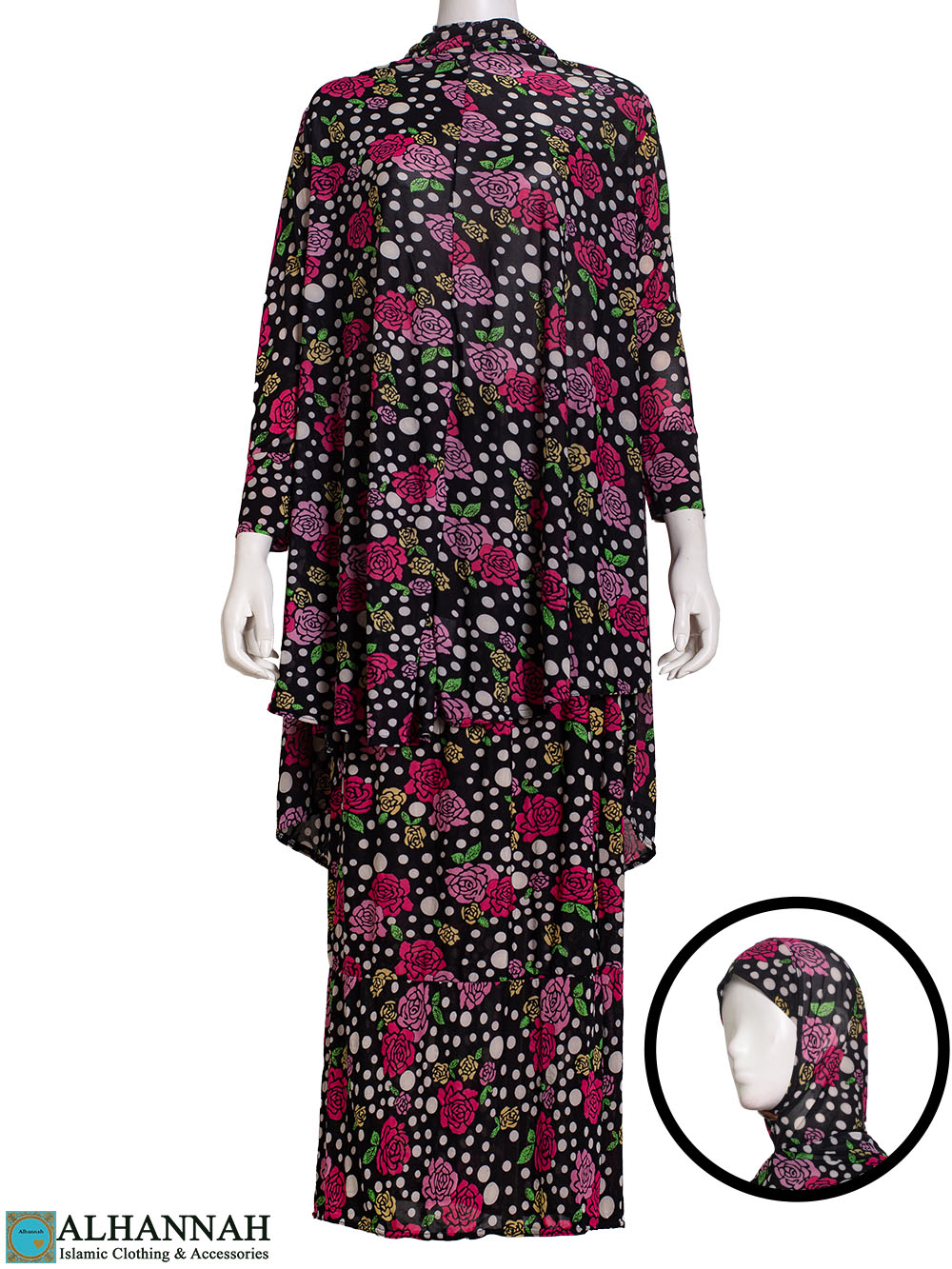 2 Piece Prayer Outfit - Rose Floral Print - ps627