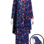 2 Piece Prayer Outfit - Royal Blue Floral Print - ps615