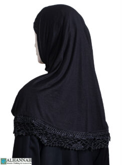 Crochet Amira Hijab - Black hi2680