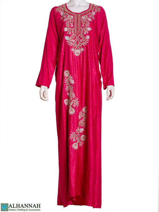 Embroidered Pull Over Abaya - Rose ab859