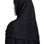 Jacquard Amira Hijab - Black - hi2674