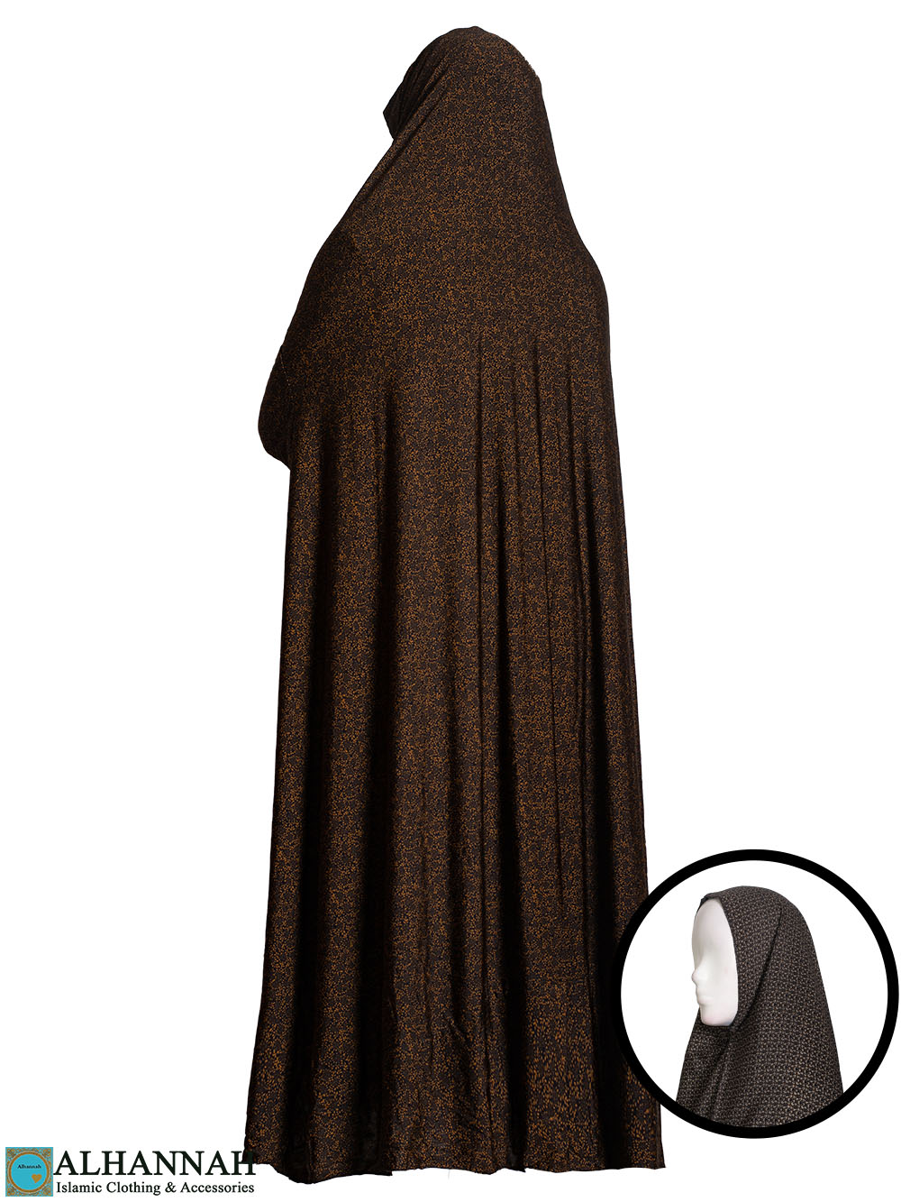 Plus Size Prayer Outfit - Chocolate Print -ps647