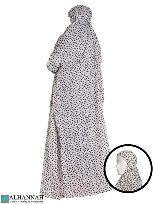 Plus Size Summer Gauze Prayer Outfit - Chocolate Print - ps624