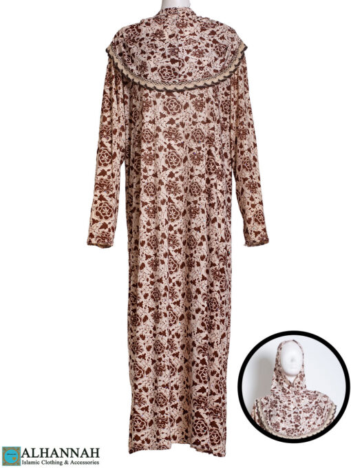 Tan Blossoms Prayer Outfit - ps648
