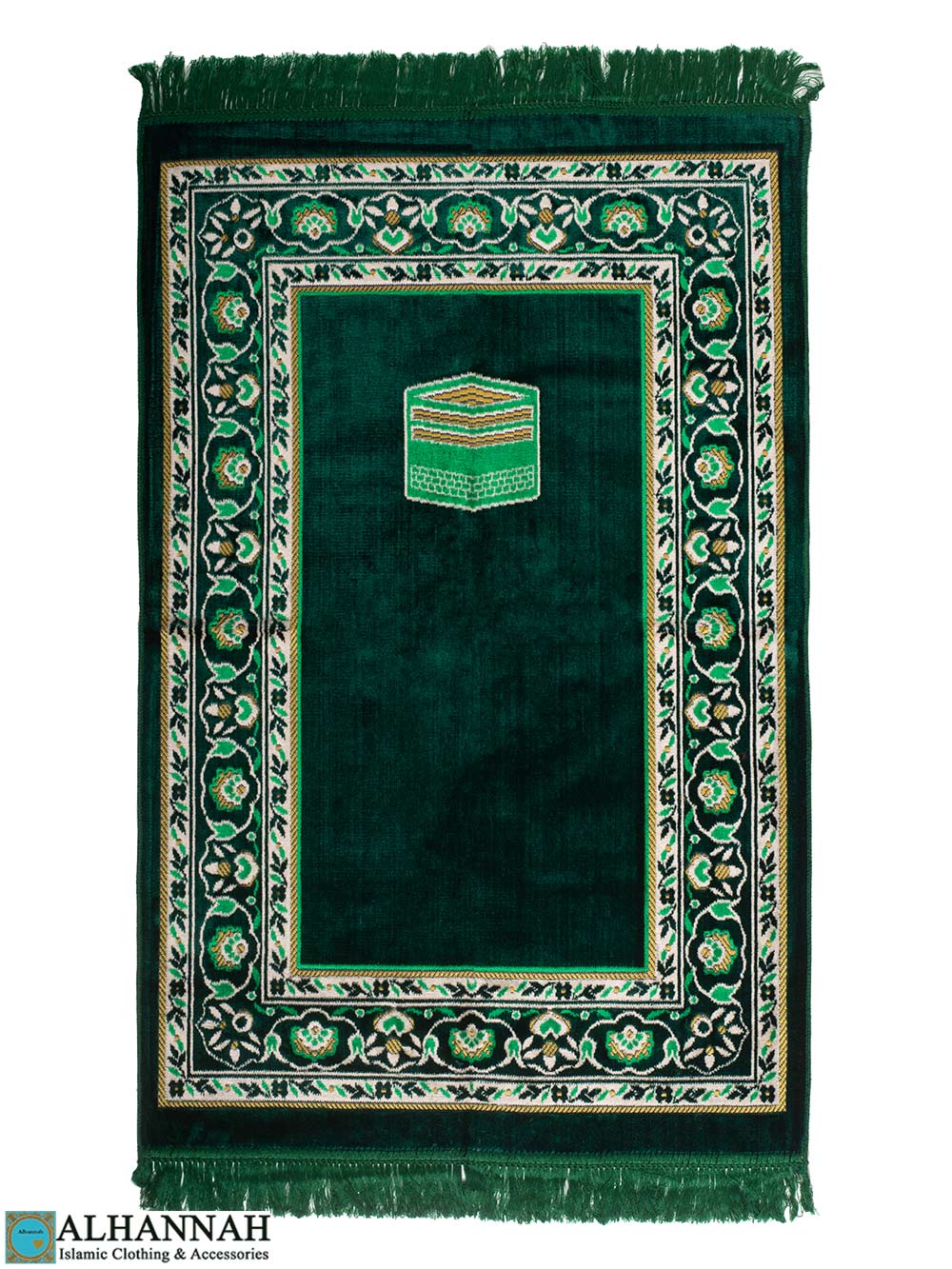 Turkish Prayer Rug Floral Mihrab Kaaba Motif - Emerald ii1671