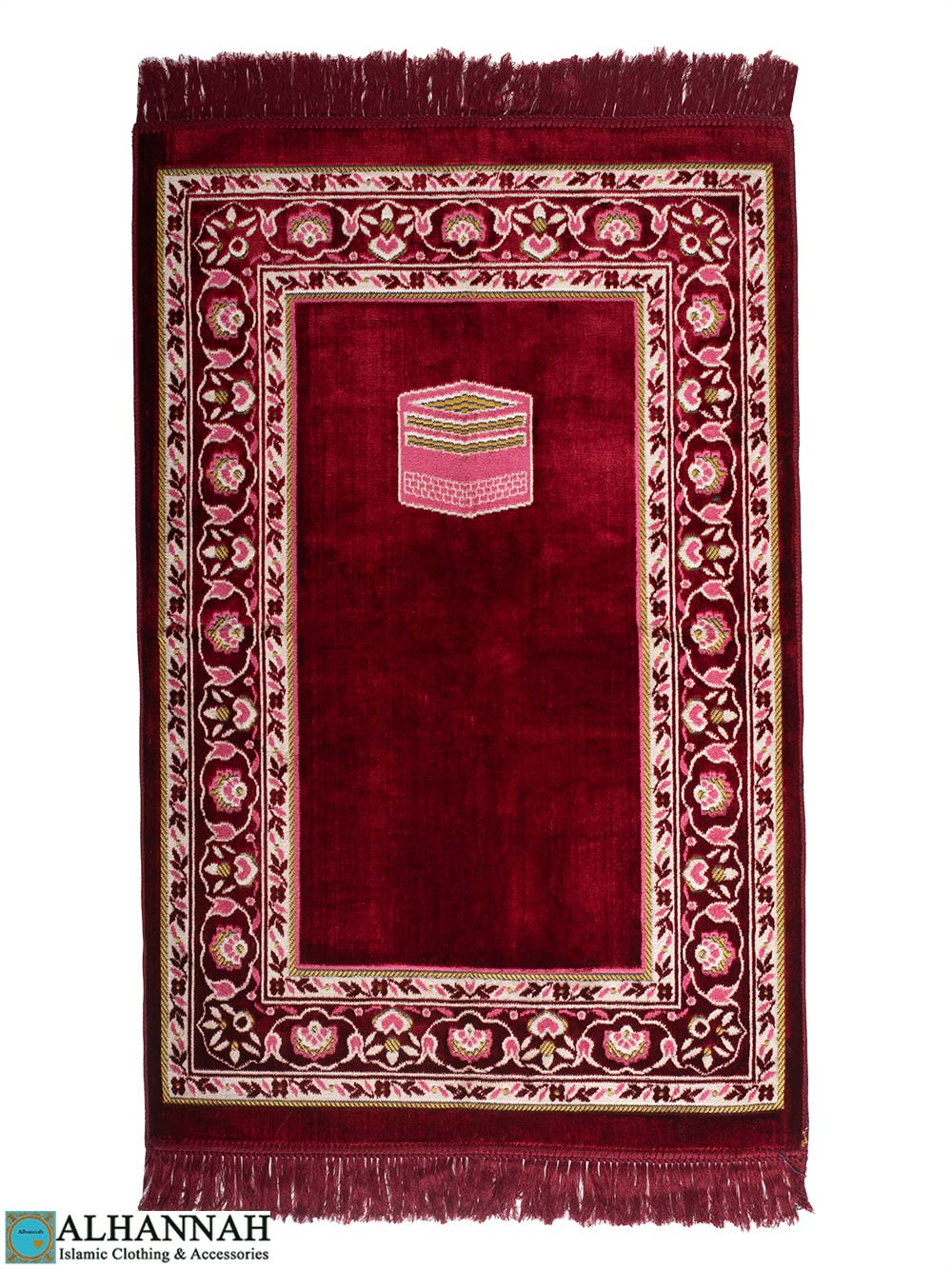 Turkish Prayer Rug Floral Mihrab Kaaba Motif - Ruby ii1672