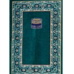 Turkish Prayer Rug Floral Mihrab Kaaba Motif - Teal ii1673