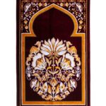 Turkish Prayer Rug with Lotus Motif - Raspberry ii1683