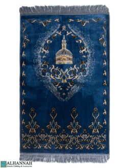 Arabesque Mosque Turkish Prayer Rug French Blue ii1700