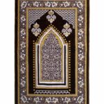 Floral Brick-Layer Turkish Prayer Rug - Brown ii1684