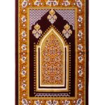 Floral Brick-Layer Turkish Prayer Rug - Raspberry ii1688