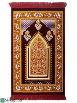 Floral Brick-Layer Turkish Prayer Rug - Raspberry ii1688