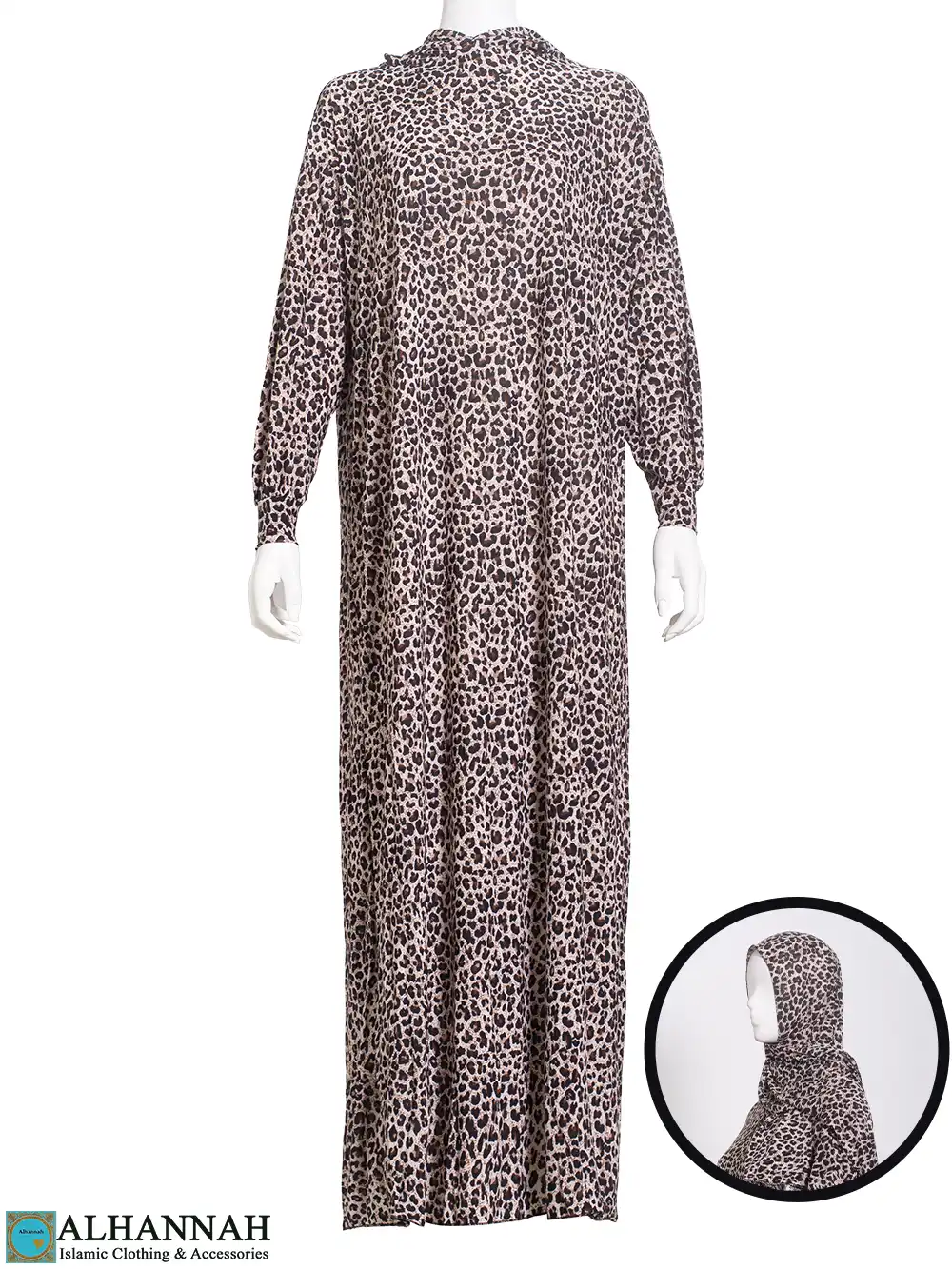 White Leopard One Piece Prayer Outfit ps658