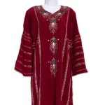 Embroidered Traditional Saudi Kurti in Maroon st650
