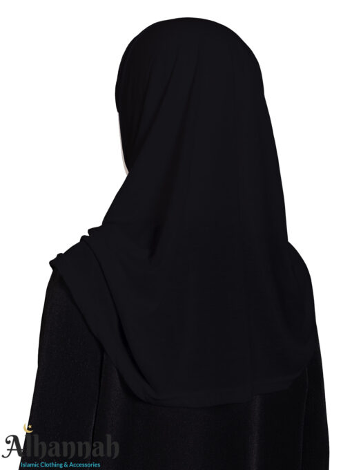 Girls Black 1-Piece Hijab ch593