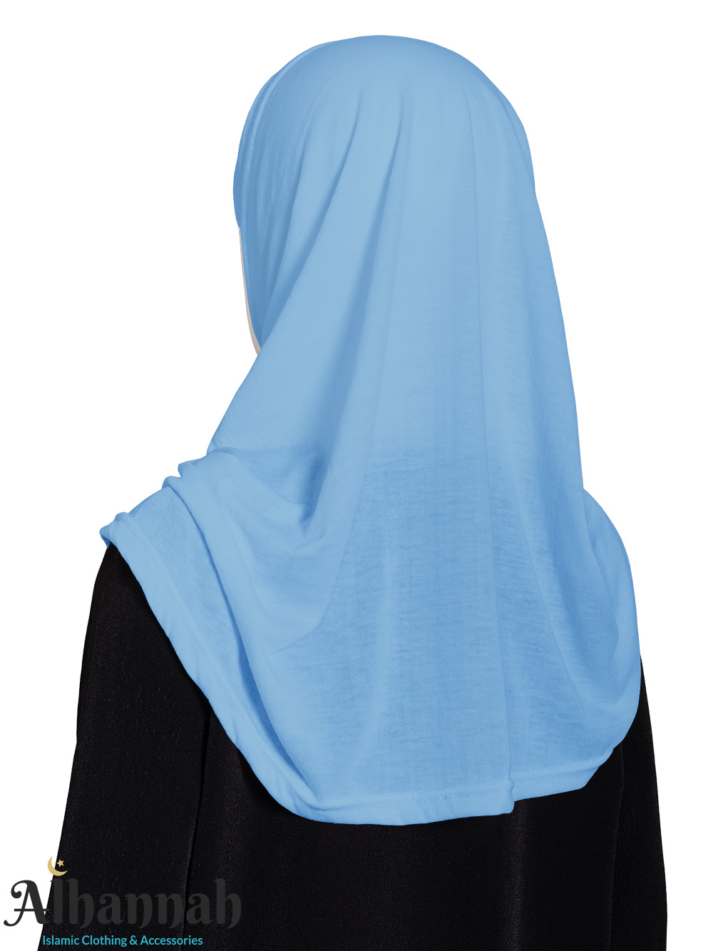 Girls Light Blue 1 Piece Hijab ch586