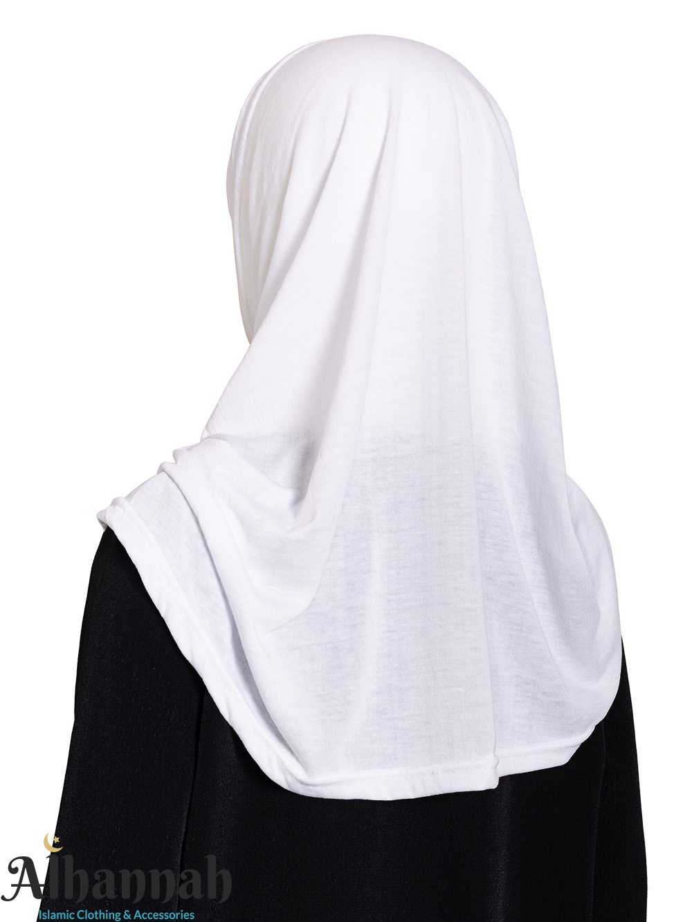 Girls White 1 Piece Hijab ch585