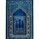 Turquoise Prayer Rug With Pillar Motif ii1719