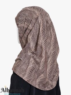 Girls Polka Dot Textured 2-Piece Amira Hijab – Cocoa ch594
