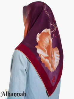 Mauve Petal Embrace Silk Square Hijab hi2729