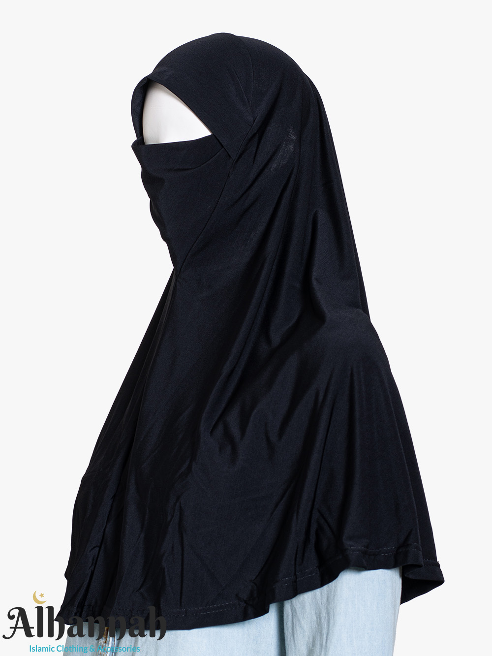 Nijab in Black (Hijab & Niqab Combo) hi2713 (3)
