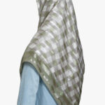 Sage Checkered Charm Square Hijab hi2714