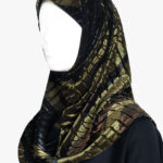 Forest Gleam Embossed Velvet Amira Hijab hi2766