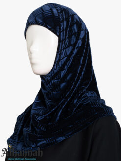 Midnight Ripple Embossed Velvet Amira Hijab hi2768