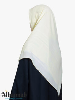 Oversized XL Ivory Square Hijab hi2776