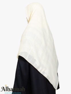 Oversized XXL Ivory Square Hijab hi2775