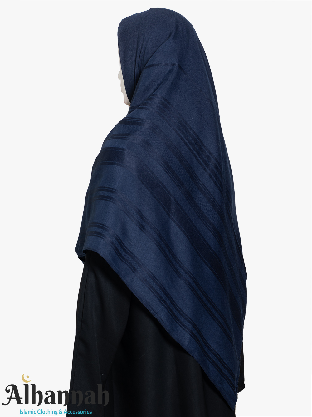 Oversized XXL Navy Square Hijab hi2773