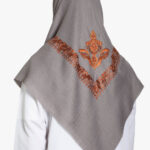 Charcoal Yemeni Shemagh with Bronze Embroidery me999