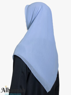French Blue Square Hijab hi2824