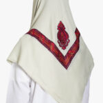 Off-White Yemeni Shemagh with Red Embroidery me993