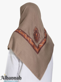 Taupe Yemeni Shemagh with Bronze Embroidery me989