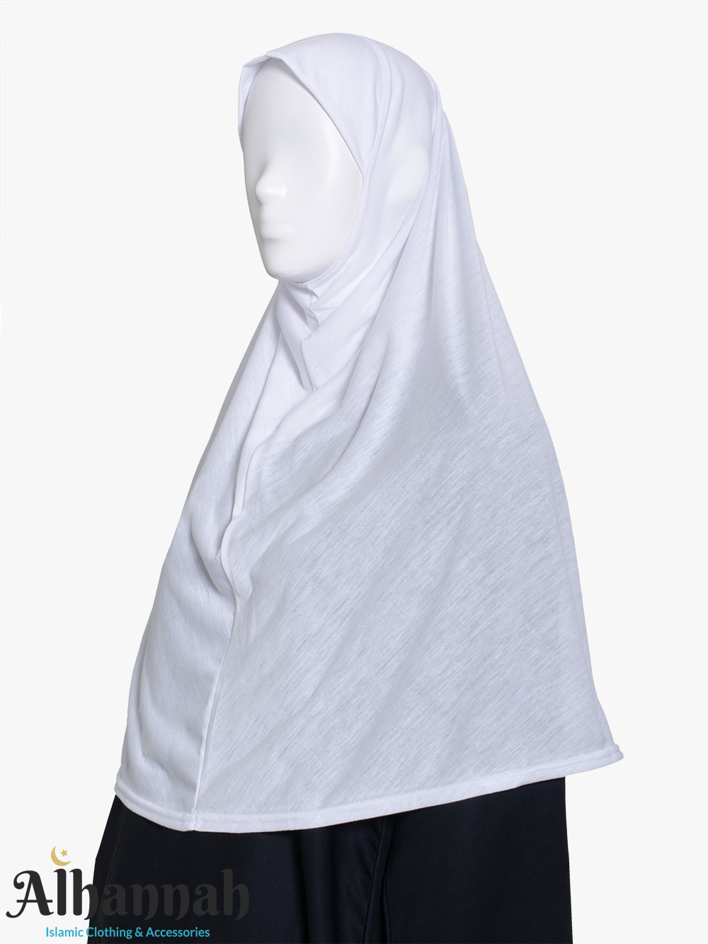 White One Piece Waist Length Amira Hijab hi2805