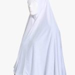 White Two Piece Waist Length Amira Hijab hi2815