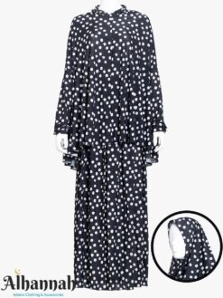2 Piece Prayer Outfit in Black Daisy Print ps675