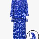 2 Piece Prayer Outfit in Blue Daisy Print ps673