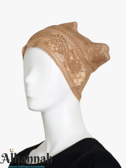 Brown Lace Headband Underscarf ac386