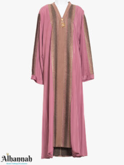 Pink-Abaya-with-Coco-Accents-and-Pendant-ab946